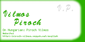 vilmos piroch business card